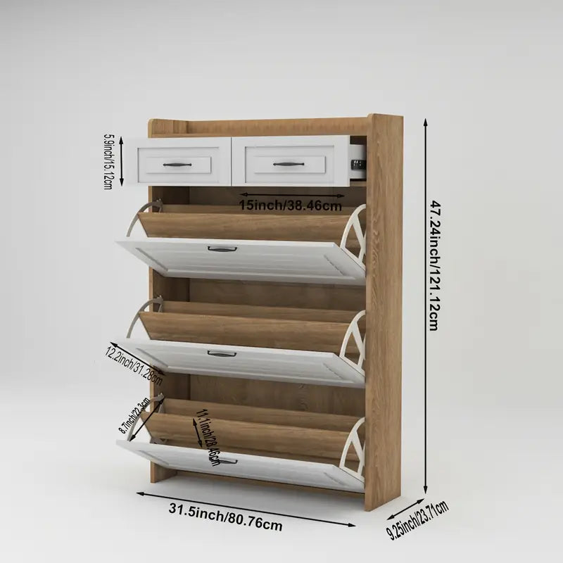 Elegant, space-saving shoe rack for the entrance!✨👞