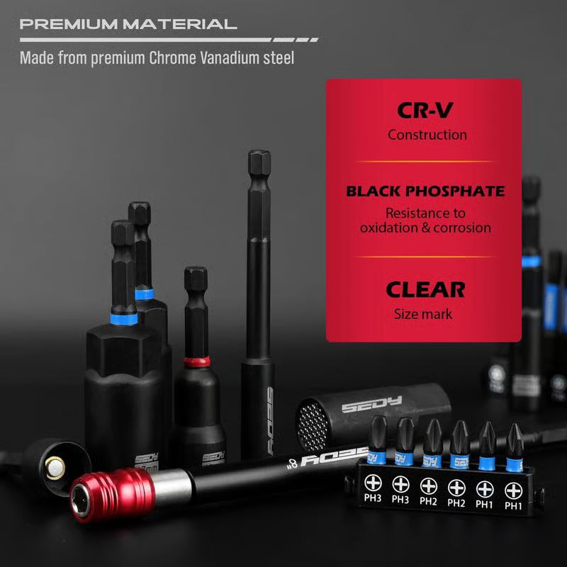 🧰 Set da 80 Pezzi di Bussole Magnetiche ad Impatto – Metriche & SAE 🔧