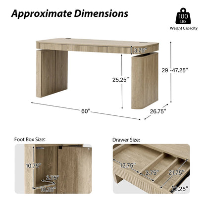 Scrivania Elettrica Regolabile in Altezza Baggio Moderna con Gestione Cavi