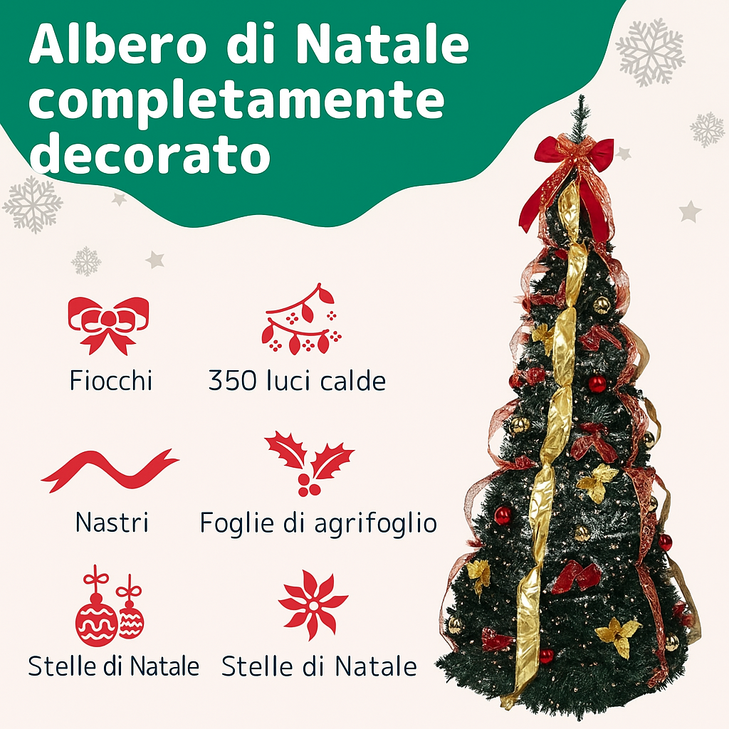 Albero di Natale pre-decorato – Montalo in 60 secondi 🎅🎄