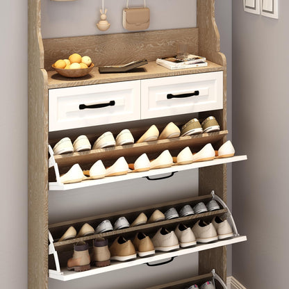 Moderno mobile porta scarpe con 3 cassetti ribaltabili