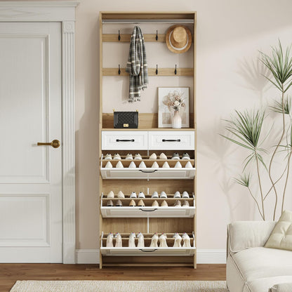 Moderno mobile porta scarpe con 3 cassetti ribaltabili